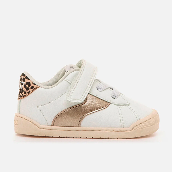 Zapatilla Mustang Free Baby Blanco Oro
